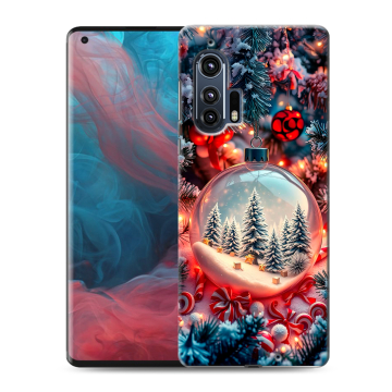 Силиконовый чехол на Motorola Edge Plus с принтом Новый год Силиконовый чехол на Motorola Edge Plus с принтом Новый год