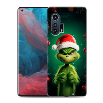 Силиконовый чехол на Motorola Edge Plus с принтом Гринч Новый год Рождество Силиконовый чехол на Motorola Edge Plus с принтом Гринч Новый год Рождество