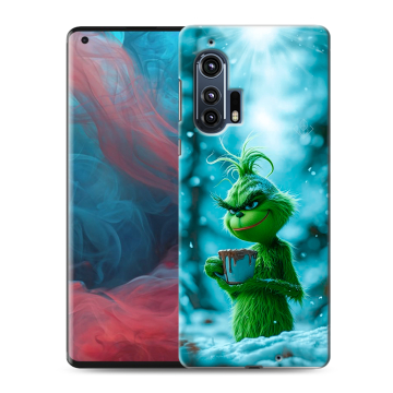 Силиконовый чехол на Motorola Edge Plus с принтом Новый год гринч Силиконовый чехол на Motorola Edge Plus с принтом Новый год гринч
