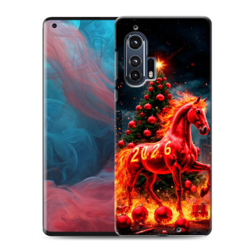 Силиконовый чехол на Motorola Edge Plus с принтом Новый год Силиконовый чехол на Motorola Edge Plus с принтом Новый год