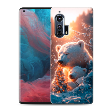 Силиконовый чехол на Motorola Edge Plus с принтом Новый год Силиконовый чехол на Motorola Edge Plus с принтом Новый год