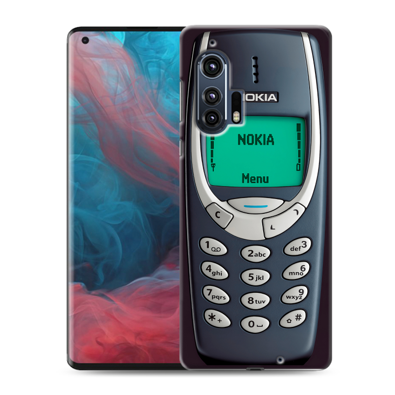 Силиконовый чехол на Motorola Edge Plus с принтом Старый телефон Силиконовый чехол на Motorola Edge Plus с принтом Старый телефон