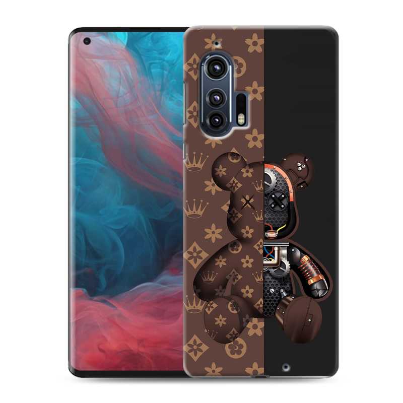 Силиконовый чехол на Motorola Edge Plus с принтом Луи робот Силиконовый чехол на Motorola Edge Plus с принтом Луи робот