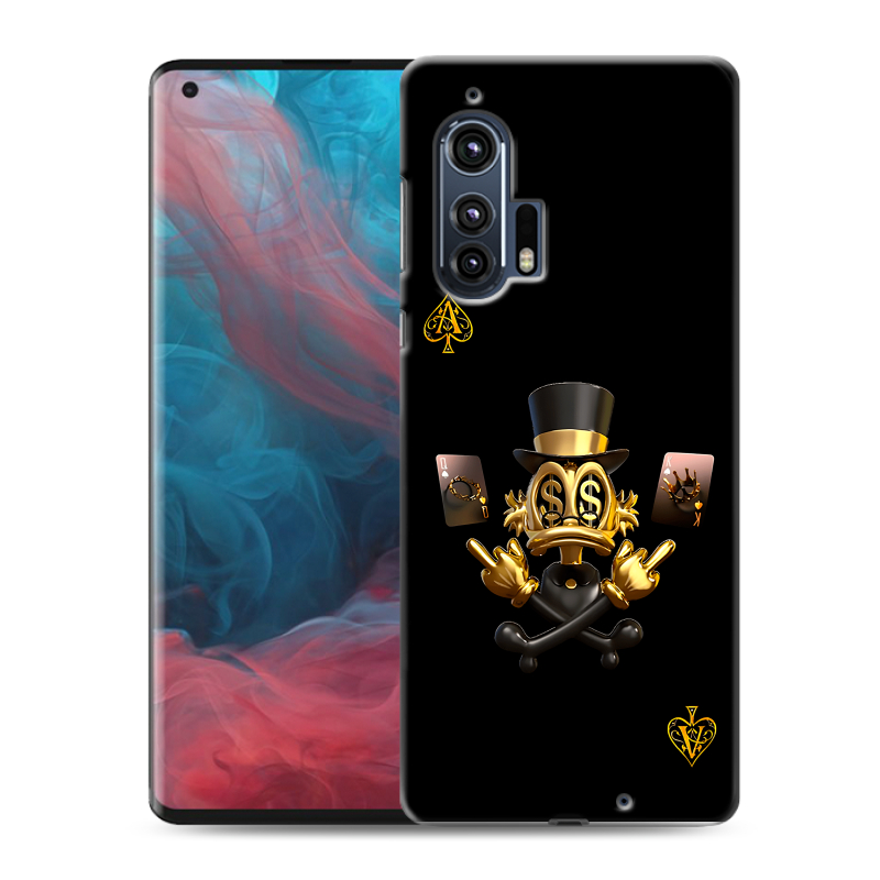 Силиконовый чехол на Motorola Edge Plus с принтом Золотой скрудж макдак Силиконовый чехол на Motorola Edge Plus с принтом Золотой скрудж макдак