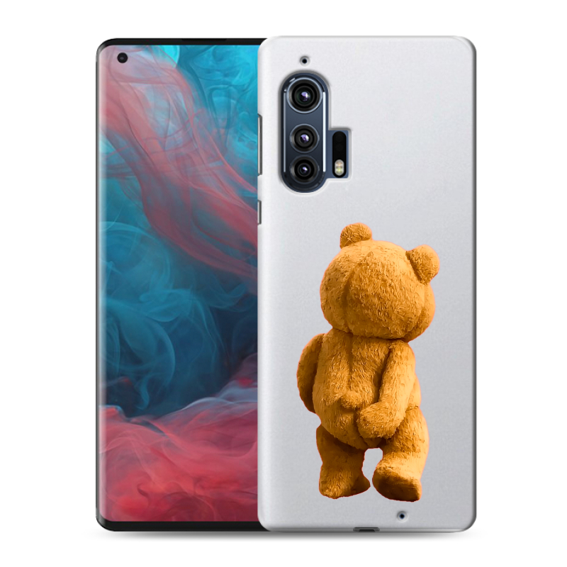 Силиконовый чехол на Motorola Edge Plus с принтом Медведь Силиконовый чехол на Motorola Edge Plus с принтом Медведь