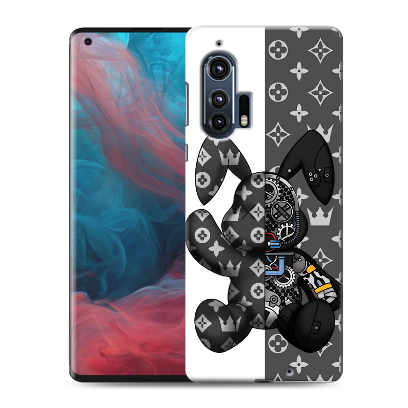 Силиконовый чехол на Motorola Edge Plus с принтом Луи робот Силиконовый чехол на Motorola Edge Plus с принтом Луи робот