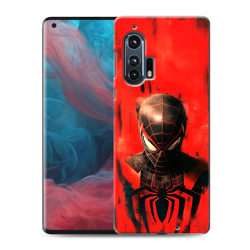 Силиконовый чехол на Motorola Edge Plus с принтом человек паук spiderman Силиконовый чехол на Motorola Edge Plus с принтом человек паук spiderman