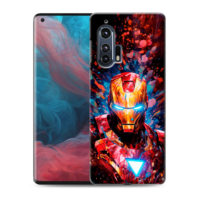 Силиконовый чехол на Motorola Edge Plus с принтом Железный человек Ironman Силиконовый чехол на Motorola Edge Plus с принтом Железный человек Ironman