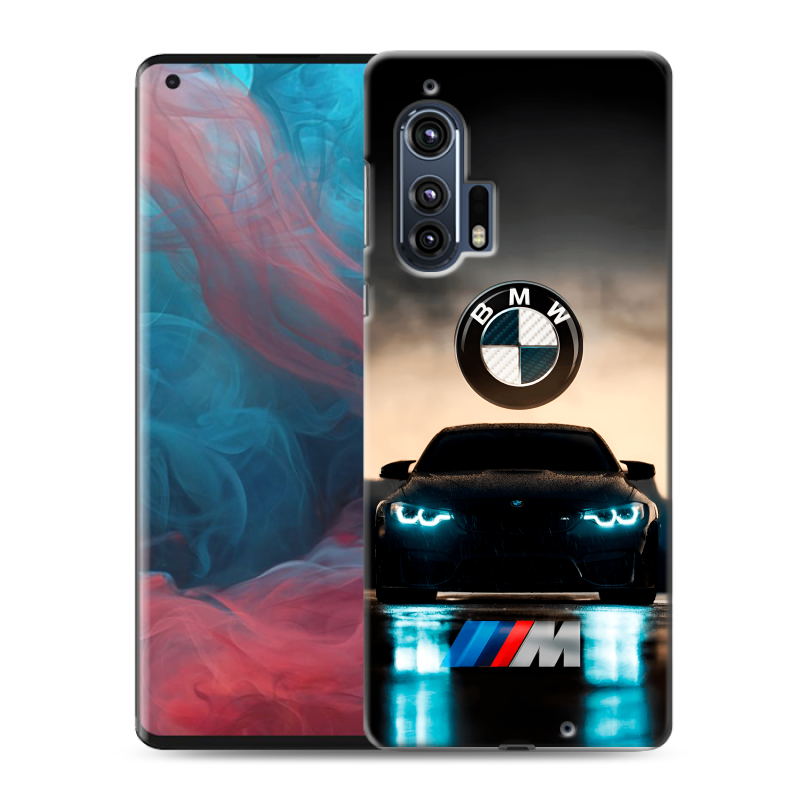 Силиконовый чехол на Motorola Edge Plus с принтом БМВ BMW Силиконовый чехол на Motorola Edge Plus с принтом БМВ BMW