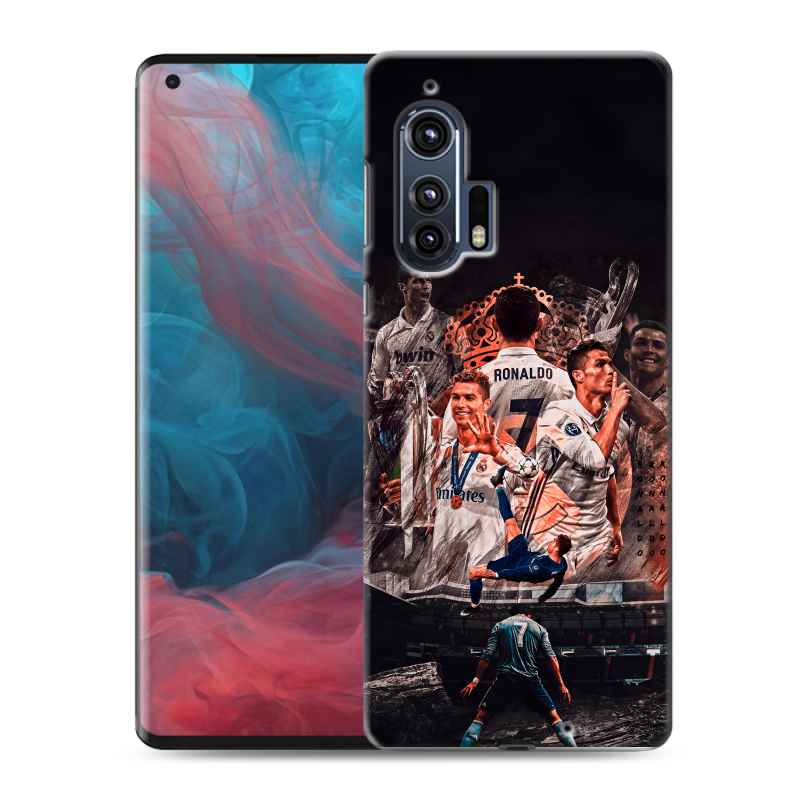 Силиконовый чехол на Motorola Edge Plus с принтом Реал Роналдо Real Ronaldo Силиконовый чехол на Motorola Edge Plus с принтом Реал Роналдо Real Ronaldo