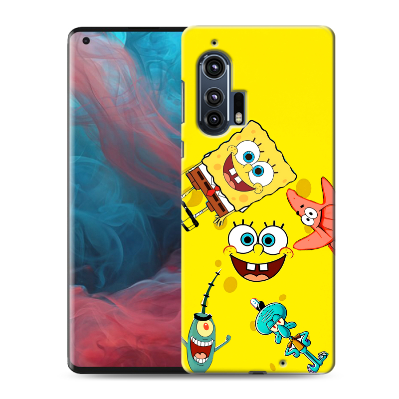 Силиконовый чехол на Motorola Edge Plus с принтом Спанч боб Спанчбоб Силиконовый чехол на Motorola Edge Plus с принтом Спанч боб Спанчбоб