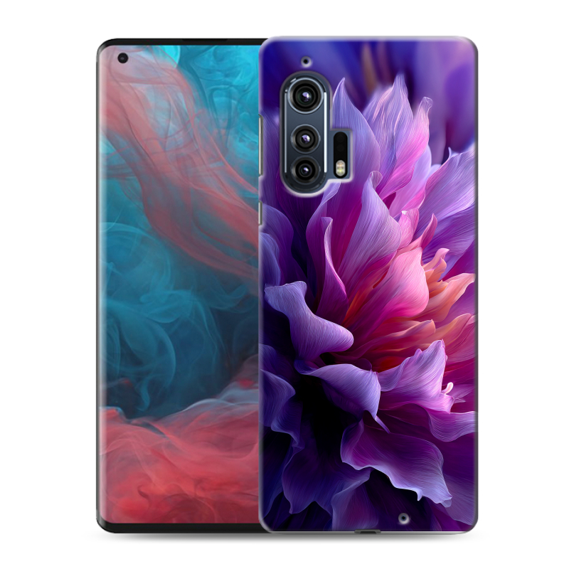 Силиконовый чехол на Motorola Edge Plus с принтом женский цветы Силиконовый чехол на Motorola Edge Plus с принтом женский цветы
