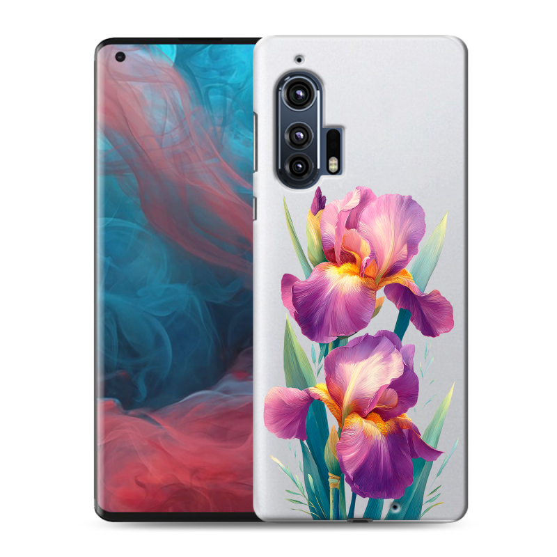Силиконовый чехол на Motorola Edge Plus с принтом Цветы орхидеи Силиконовый чехол на Motorola Edge Plus с принтом Цветы орхидеи