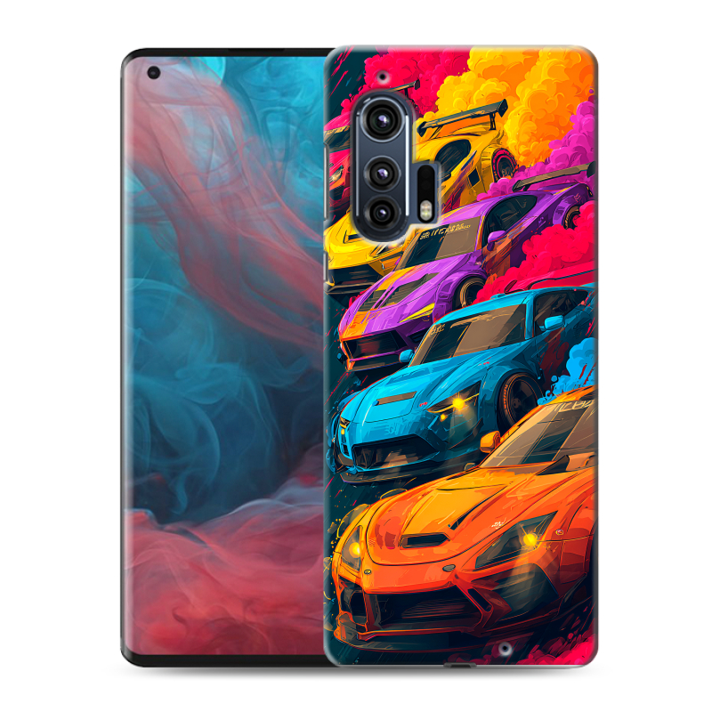 Силиконовый чехол на Motorola Edge Plus с принтом Тачки Силиконовый чехол на Motorola Edge Plus с принтом Тачки