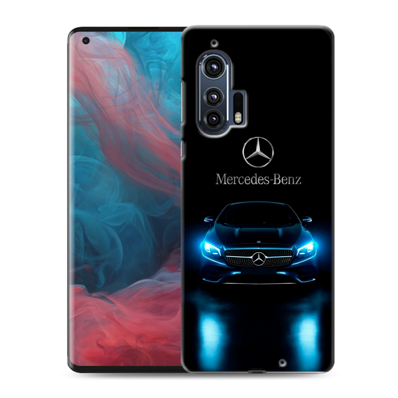 Силиконовый чехол на Motorola Edge Plus с принтом Mercedes Мерседес Силиконовый чехол на Motorola Edge Plus с принтом Mercedes Мерседес
