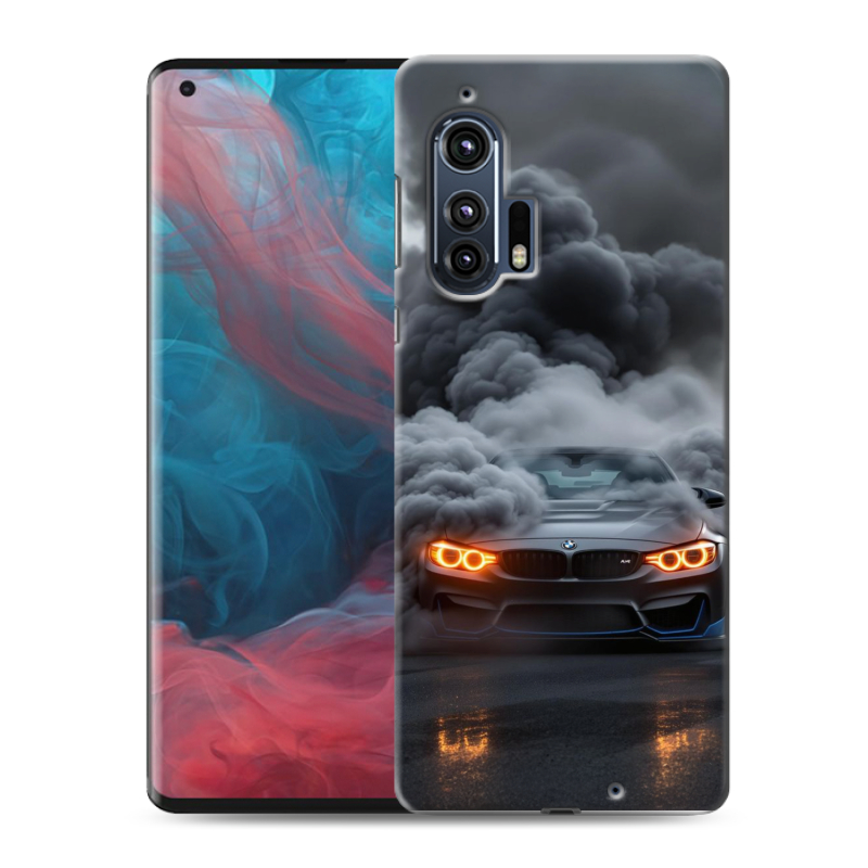 Силиконовый чехол на Motorola Edge Plus с принтом BMW БМВ Силиконовый чехол на Motorola Edge Plus с принтом BMW БМВ