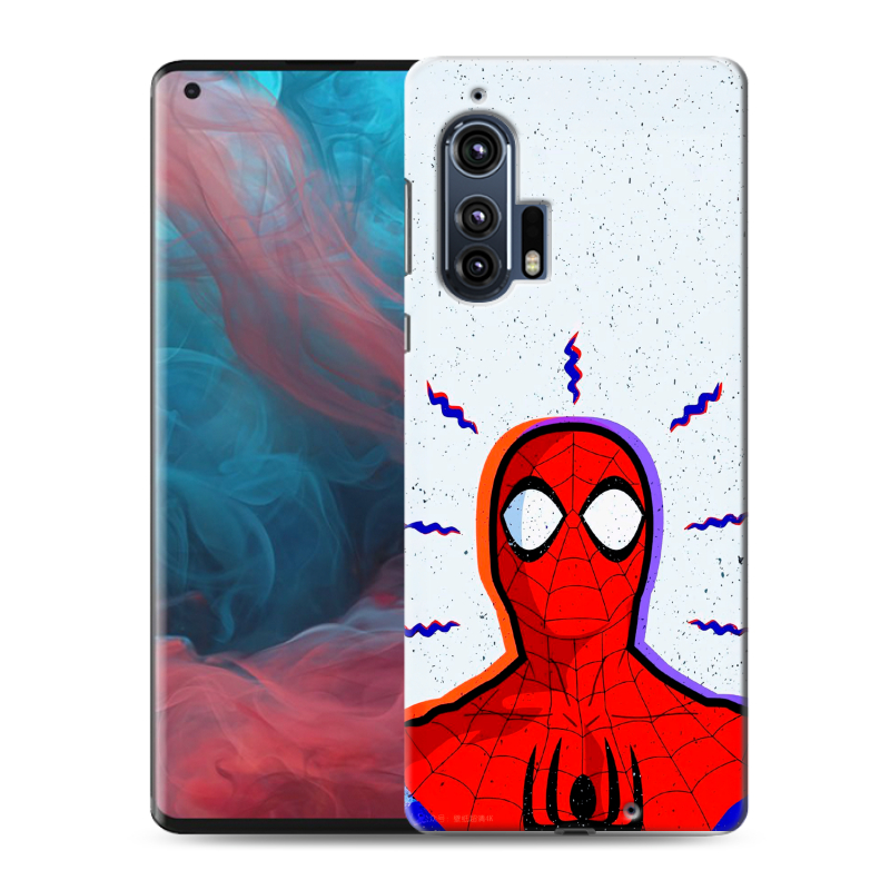 Силиконовый чехол на Motorola Edge Plus с принтом Spiderman Человек паук Силиконовый чехол на Motorola Edge Plus с принтом Spiderman Человек паук