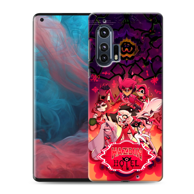 Силиконовый чехол на Motorola Edge Plus с принтом Hazbin Hotel Отель Хазбин Силиконовый чехол на Motorola Edge Plus с принтом Hazbin Hotel Отель Хазбин