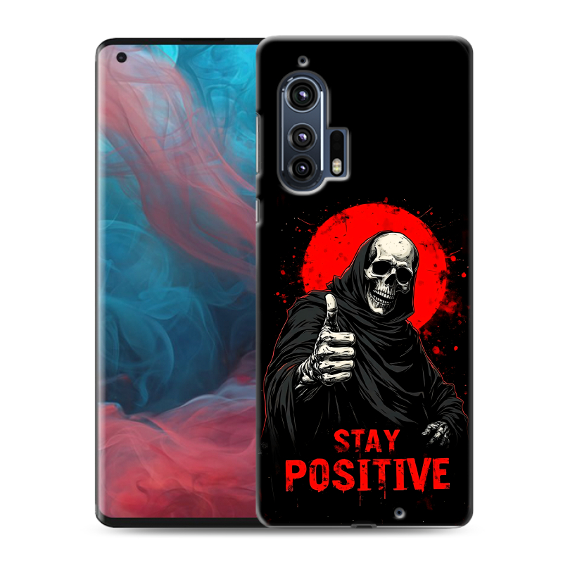 Силиконовый чехол на Motorola Edge Plus с принтом смешной скелет Силиконовый чехол на Motorola Edge Plus с принтом смешной скелет
