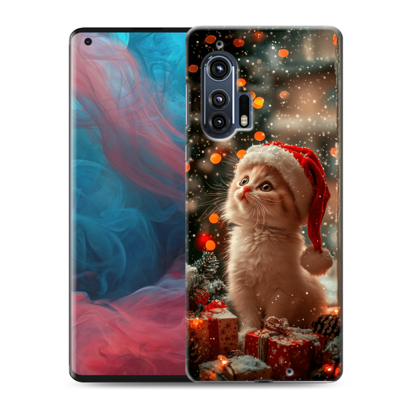 Силиконовый чехол на Motorola Edge Plus с принтом Новый год Силиконовый чехол на Motorola Edge Plus с принтом Новый год