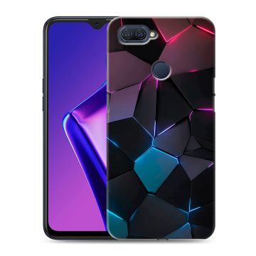 Силиконовый чехол на OPPO A12 с принтом Геометрия неона Силиконовый чехол на OPPO A12 с принтом Геометрия неона