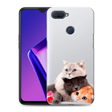 Силиконовый чехол на OPPO A12 с принтом Кошки Силиконовый чехол на OPPO A12 с принтом Кошки