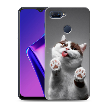 Силиконовый чехол на OPPO A12 с принтом Коты Силиконовый чехол на OPPO A12 с принтом Коты