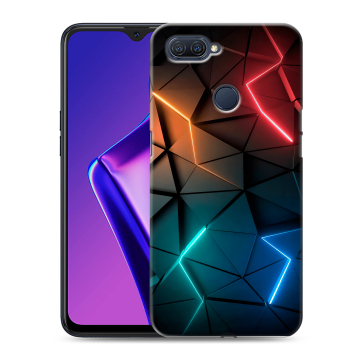 Силиконовый чехол на OPPO A12 с принтом Абстракция неон Силиконовый чехол на OPPO A12 с принтом Абстракция неон