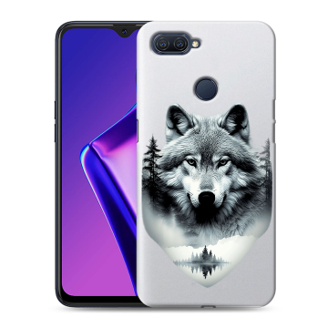 Силиконовый чехол на OPPO A12 с принтом Волк в лесу Силиконовый чехол на OPPO A12 с принтом Волк в лесу