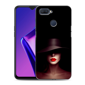 Силиконовый чехол на OPPO A12 с принтом Девушка в шляпе Силиконовый чехол на OPPO A12 с принтом Девушка в шляпе