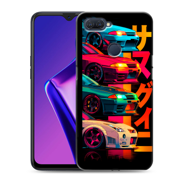 Силиконовый чехол на OPPO A12 с принтом Гоночные машины Силиконовый чехол на OPPO A12 с принтом Гоночные машины