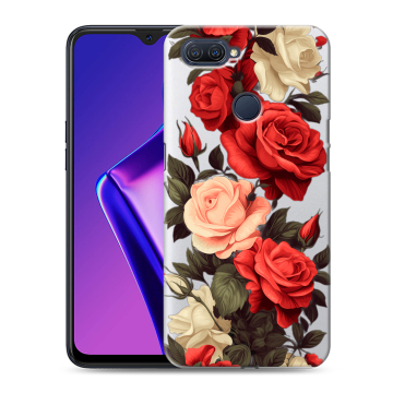 Силиконовый чехол на OPPO A12 с принтом Розы Силиконовый чехол на OPPO A12 с принтом Розы