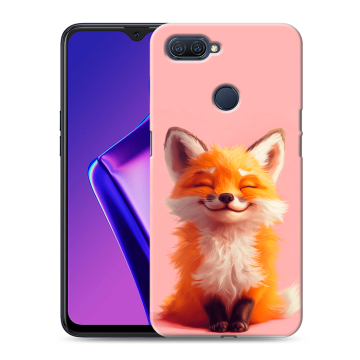 Силиконовый чехол на OPPO A12 с принтом милая лиса Силиконовый чехол на OPPO A12 с принтом милая лиса