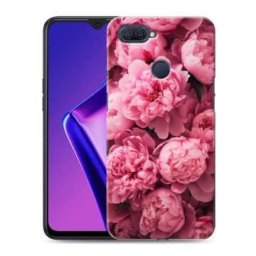 Силиконовый чехол на OPPO A12 с принтом цветы пионы Силиконовый чехол на OPPO A12 с принтом цветы пионы