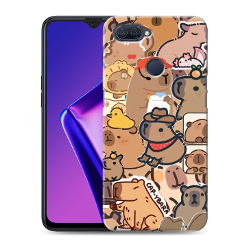 Силиконовый чехол на OPPO A12 с принтом капибара