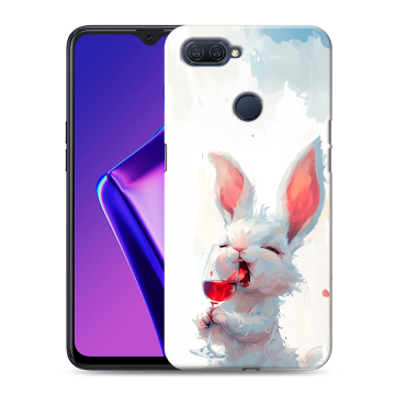 Силиконовый чехол на OPPO A12 с принтом кролик зайчик Силиконовый чехол на OPPO A12 с принтом кролик зайчик