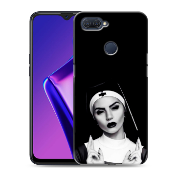 Силиконовый чехол на OPPO A12 с принтом монашка Силиконовый чехол на OPPO A12 с принтом монашка