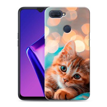Силиконовый чехол на OPPO A12 с принтом котик Силиконовый чехол на OPPO A12 с принтом котик