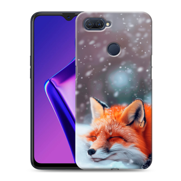 Силиконовый чехол на OPPO A12 с принтом лиса Силиконовый чехол на OPPO A12 с принтом лиса