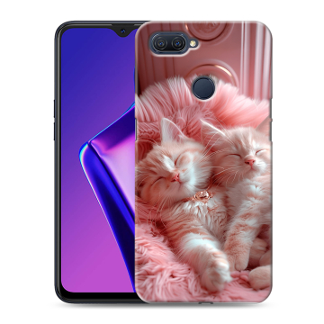 Силиконовый чехол на OPPO A12 с принтом котята котики