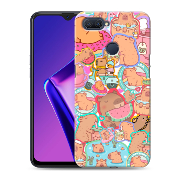Силиконовый чехол на OPPO A12 с принтом капибары Силиконовый чехол на OPPO A12 с принтом капибары