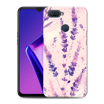 Силиконовый чехол на OPPO A12 с принтом цветы лаванда Силиконовый чехол на OPPO A12 с принтом цветы лаванда