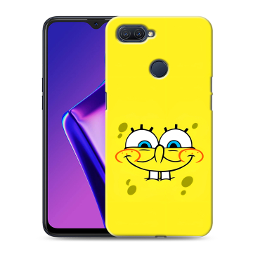 Силиконовый чехол на OPPO A12 с принтом спанчбоб спанч боб