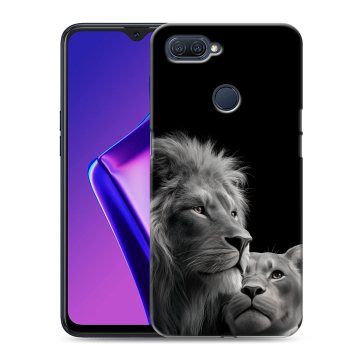 Силиконовый чехол на OPPO A12 с принтом Лев кошки Силиконовый чехол на OPPO A12 с принтом Лев кошки