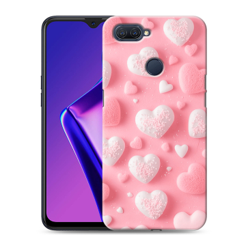 Силиконовый чехол на OPPO A12 с принтом Сердечки Силиконовый чехол на OPPO A12 с принтом Сердечки