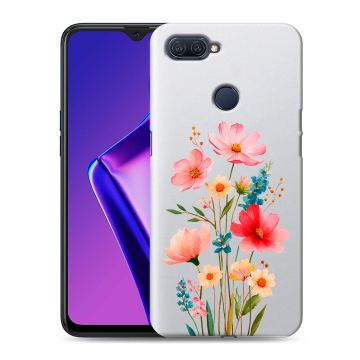 Силиконовый чехол на OPPO A12 с принтом Цветы Силиконовый чехол на OPPO A12 с принтом Цветы