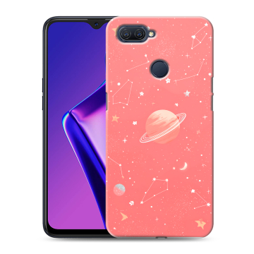 Силиконовый чехол на OPPO A12 с принтом Розовый космос Силиконовый чехол на OPPO A12 с принтом Розовый космос