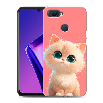 Силиконовый чехол на OPPO A12 с принтом Розовый котенок Силиконовый чехол на OPPO A12 с принтом Розовый котенок
