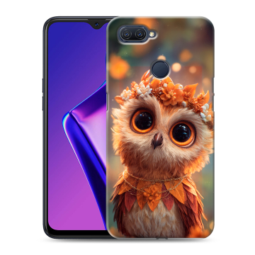 Силиконовый чехол на OPPO A12 с принтом Милая сова Силиконовый чехол на OPPO A12 с принтом Милая сова