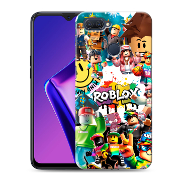 Силиконовый чехол на OPPO A12 с принтом Roblox Роблокс